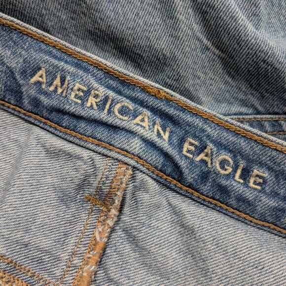 American Eagle Women's '90s Low-Rise Straight Jeans, Size 6 Short, Distressed - Picture 11 of 14